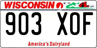 WI license plate 903XOF