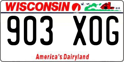 WI license plate 903XOG