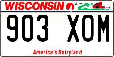 WI license plate 903XOM