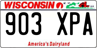 WI license plate 903XPA