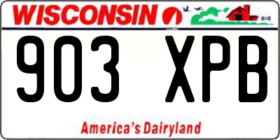 WI license plate 903XPB