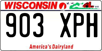 WI license plate 903XPH