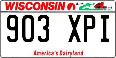 WI license plate 903XPI