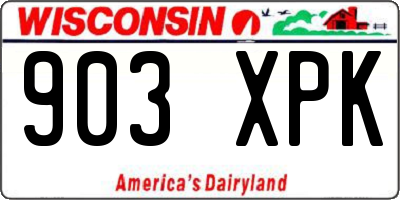 WI license plate 903XPK