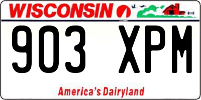 WI license plate 903XPM