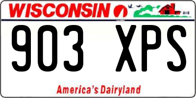 WI license plate 903XPS
