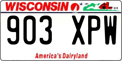 WI license plate 903XPW