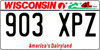 WI license plate 903XPZ