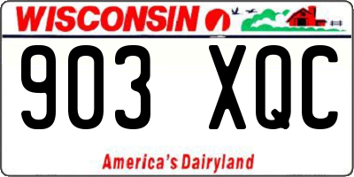 WI license plate 903XQC