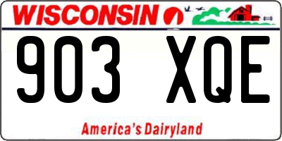 WI license plate 903XQE