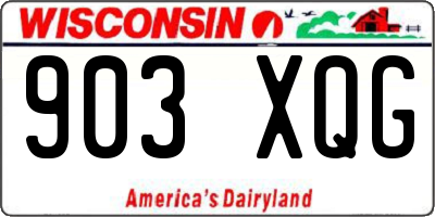 WI license plate 903XQG