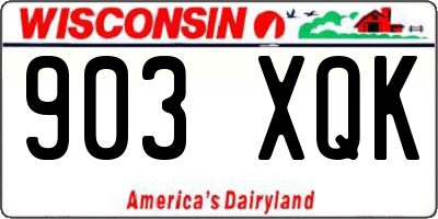 WI license plate 903XQK