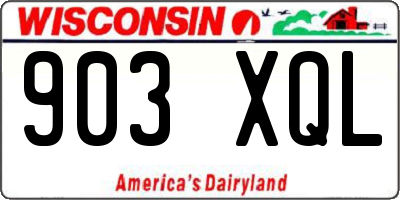 WI license plate 903XQL