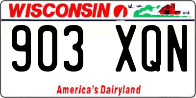 WI license plate 903XQN