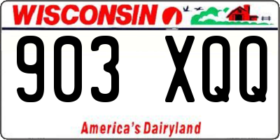 WI license plate 903XQQ