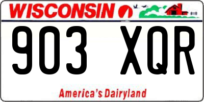 WI license plate 903XQR