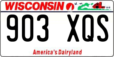 WI license plate 903XQS