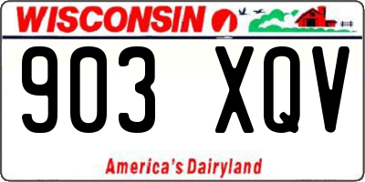 WI license plate 903XQV