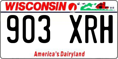 WI license plate 903XRH