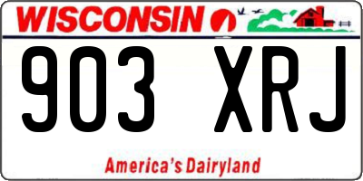 WI license plate 903XRJ