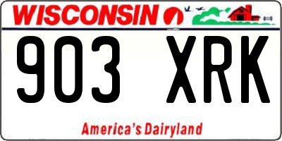 WI license plate 903XRK