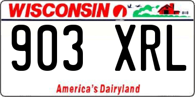 WI license plate 903XRL