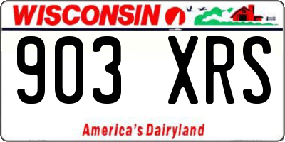 WI license plate 903XRS