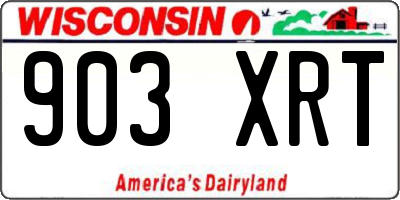 WI license plate 903XRT