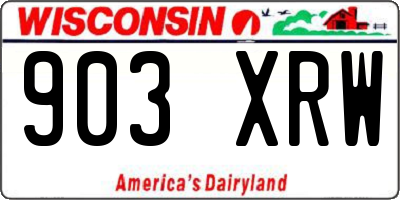 WI license plate 903XRW