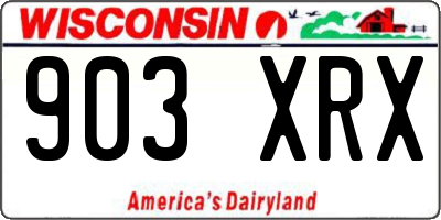 WI license plate 903XRX