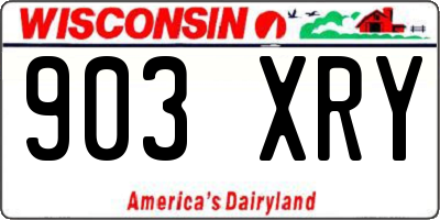 WI license plate 903XRY
