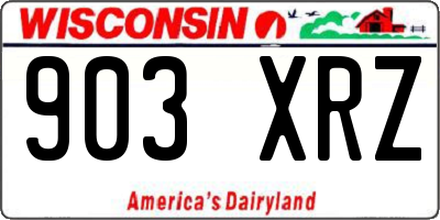 WI license plate 903XRZ
