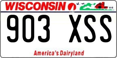 WI license plate 903XSS