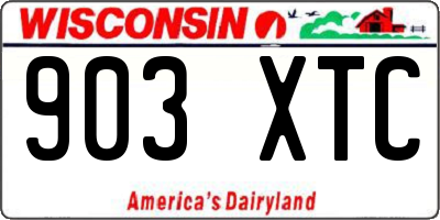 WI license plate 903XTC
