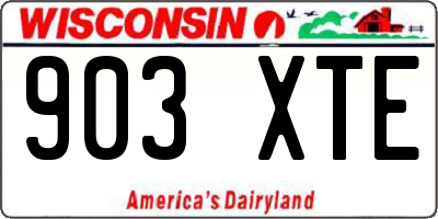 WI license plate 903XTE