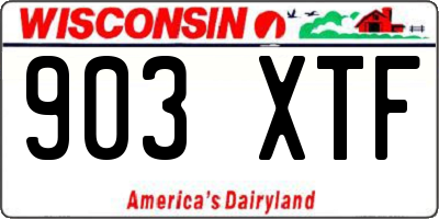 WI license plate 903XTF