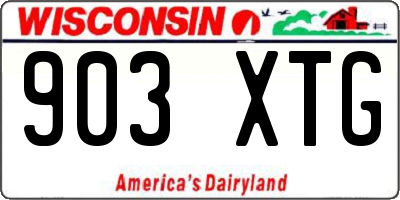 WI license plate 903XTG