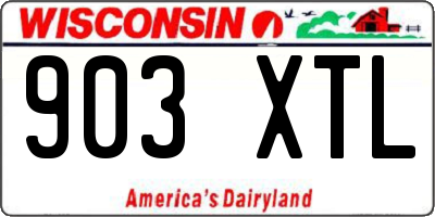 WI license plate 903XTL