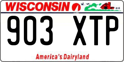 WI license plate 903XTP