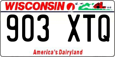 WI license plate 903XTQ