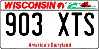 WI license plate 903XTS