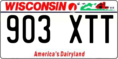 WI license plate 903XTT