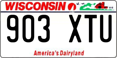 WI license plate 903XTU