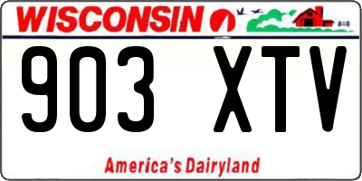 WI license plate 903XTV
