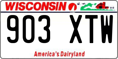WI license plate 903XTW