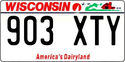 WI license plate 903XTY