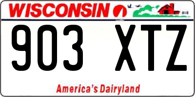 WI license plate 903XTZ