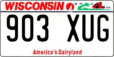 WI license plate 903XUG