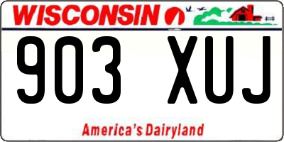 WI license plate 903XUJ