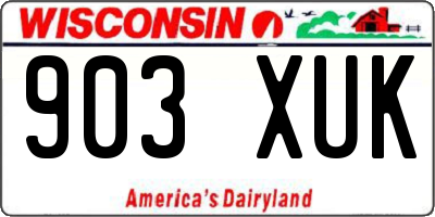 WI license plate 903XUK